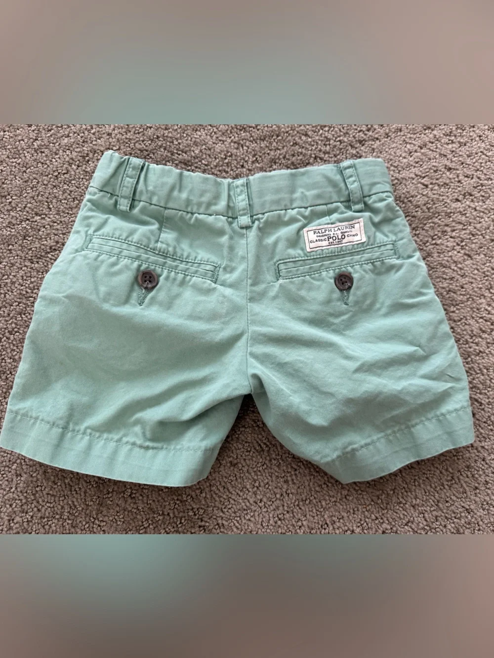 Ralph Lauren 2T Kids Green Cotton Shorts